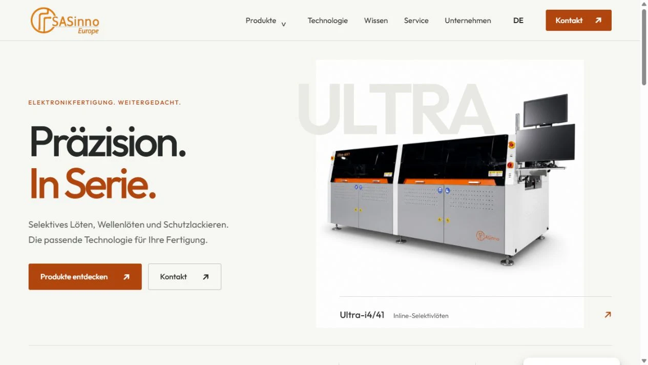 Startseite von SASinno Europe